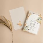 autumn hydrangea arch fall bridal shower invitation