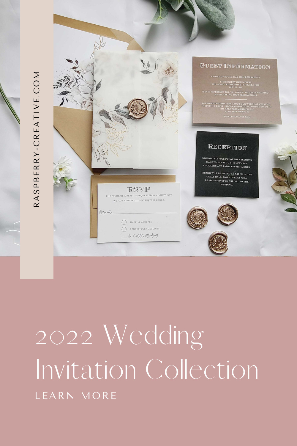 2022 Wedding Invitation Collection from Raspberry Creative