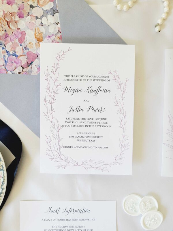 the aniston wedding invitation collection