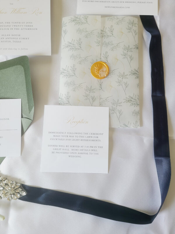 the adaline wedding invitation suite with monogram