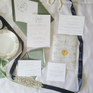 the adaline wedding invitation suite with monogram