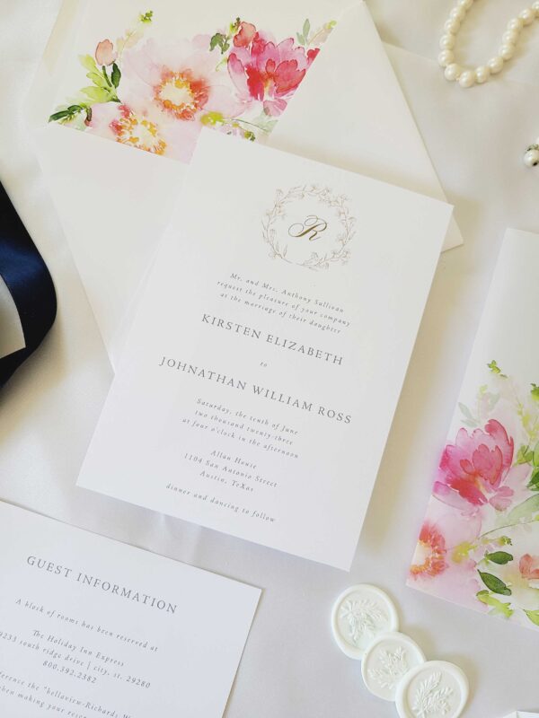 the whitney wedding invitation suite