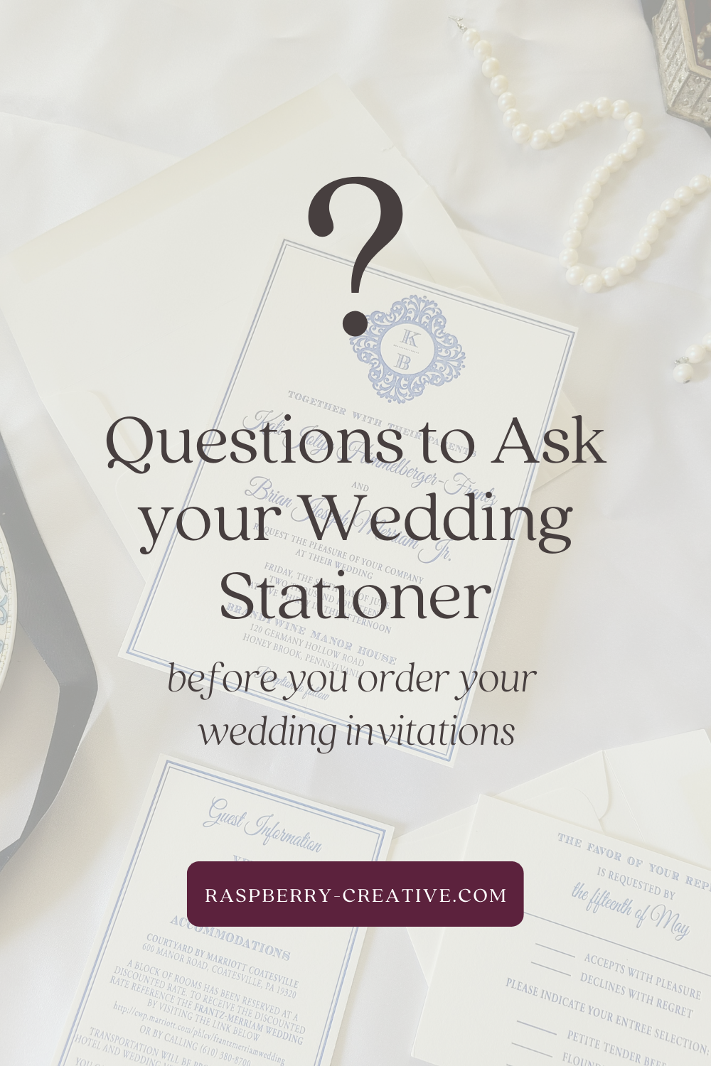 questions to ask your wedding stationer before ordering invitations