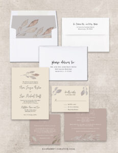 the melody suite - velvet and linen neutral wedding invitation suite