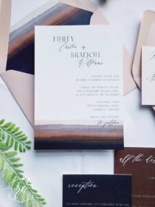 the cheyenne wedding invitation suite - burgundy and navy ombre design inspired by the southwest