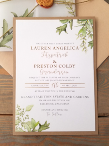 The Lawson Wedding Invitation Suite - fresh greenery vellum wedding invitation suite