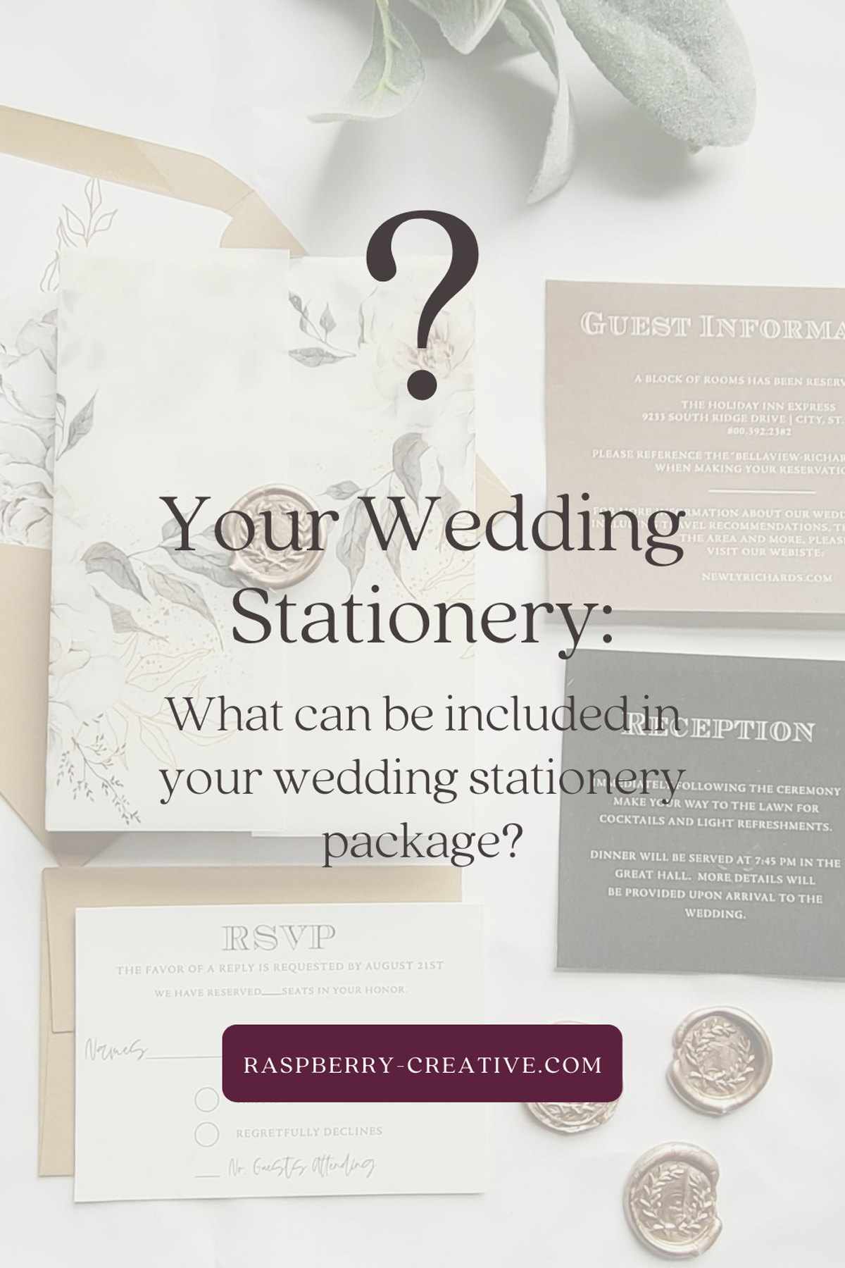 your wedding stationery - what you can include in your wedding stationery package