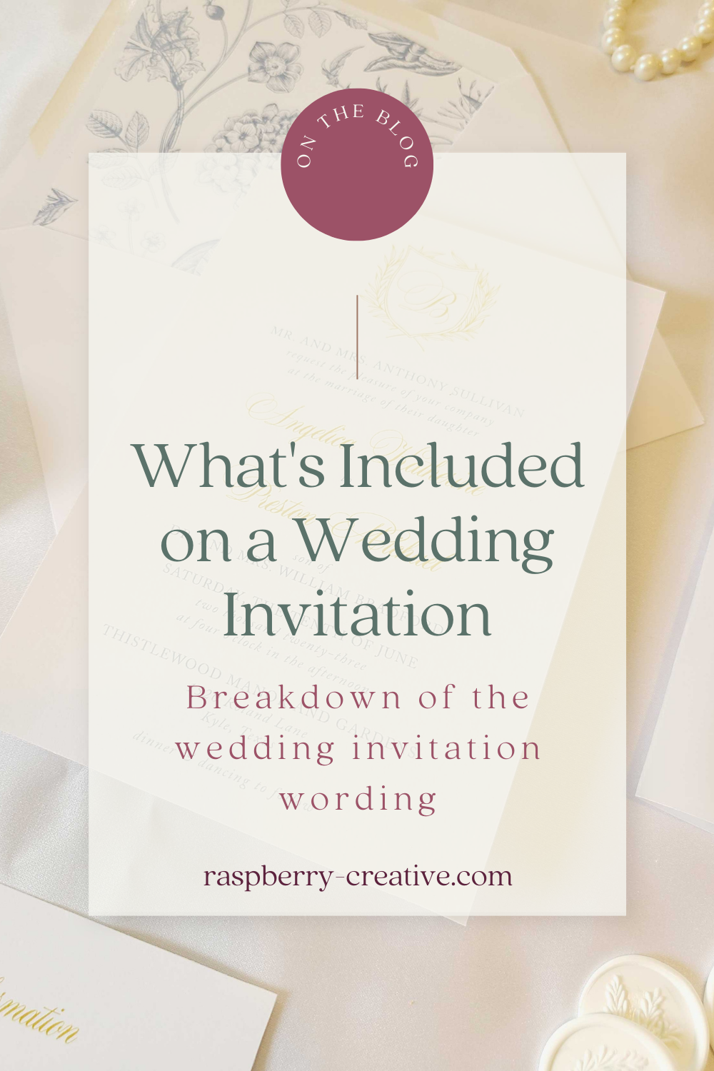 what's included on a wedding invitation