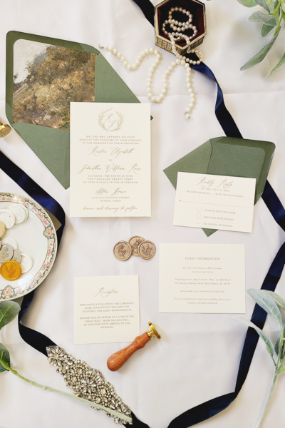 the fern wedding invitation suite