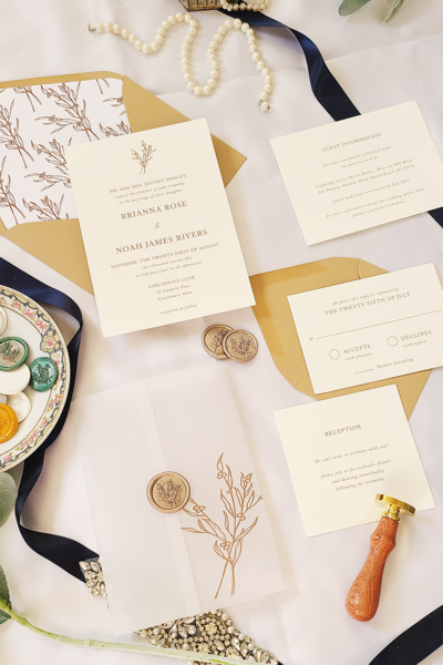 the learie wedding invitation suite