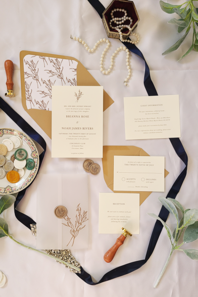 the learie wedding invitation suite