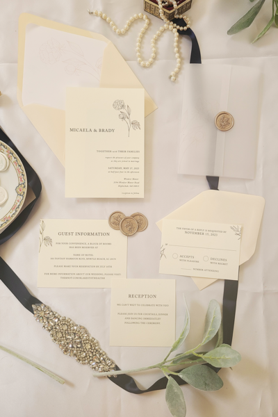 the micaela wedding invitation suite