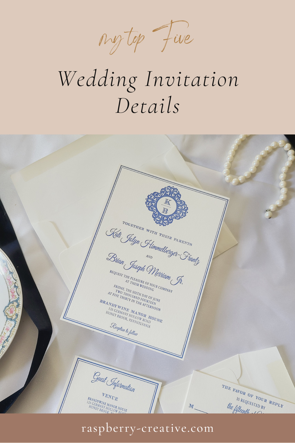 top five wedding invitation details