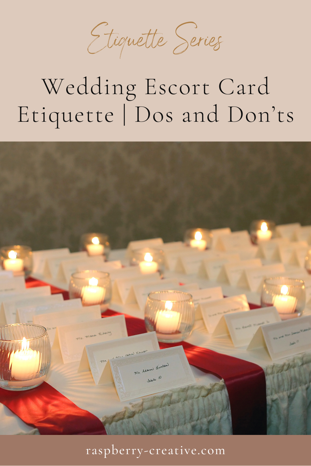 etiquette series dos and don'ts of wedding escort cards