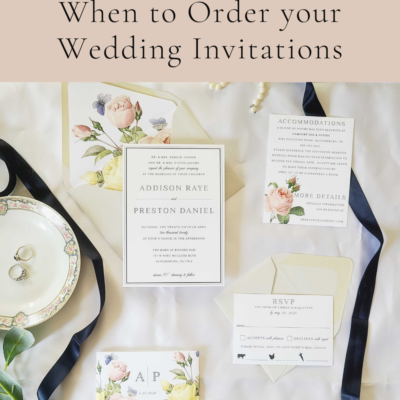 Wedding Planning Tips:  When to Order your Wedding Invitations