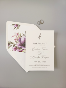 learie minimalist save the date card