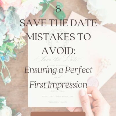 8 Save the Date Mistakes to Avoid: Ensuring a Perfect First Impression