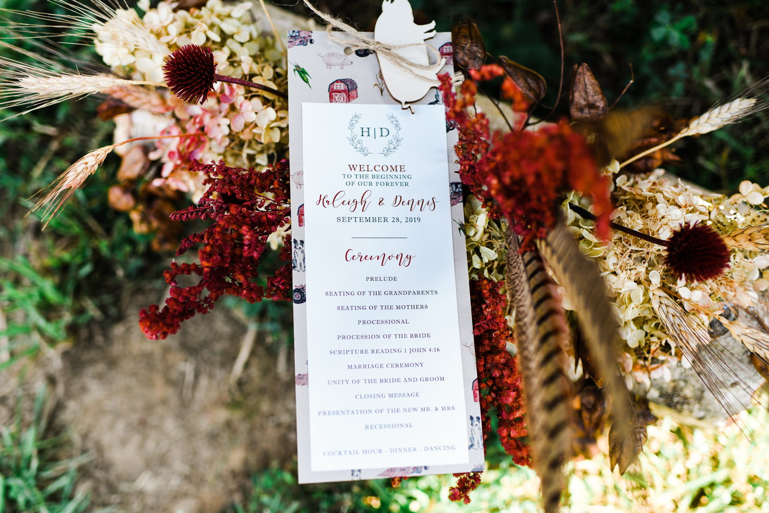 other elements to consider for your wedding programs
