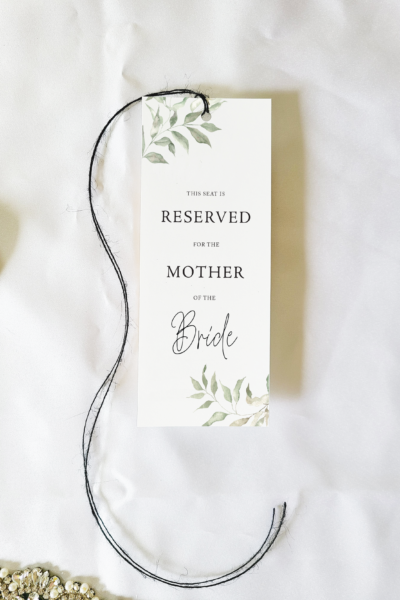 ava tender green sage branch reserved seating tag