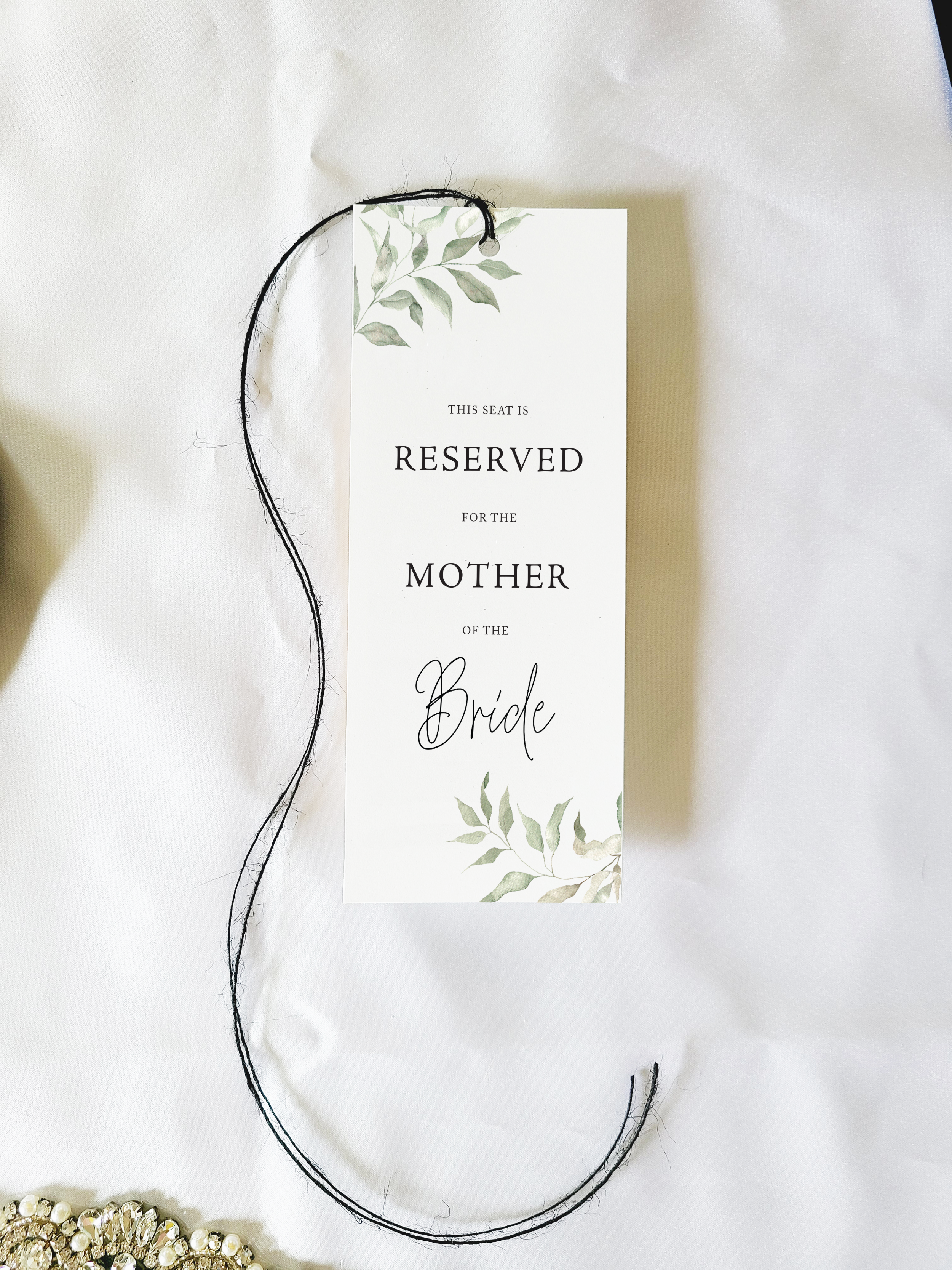 ava tender green sage branch reserved seating tag