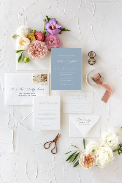lilou-by-the-lake traditional dusty blue vellum wedding invitation suite