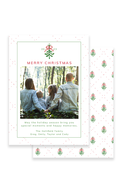 2023 mistletoe holiday photo card