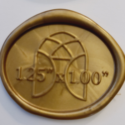 1.25 x 1 inch oval wax seal