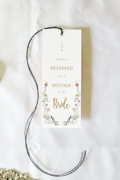 summer wildflowers reserved seating tags