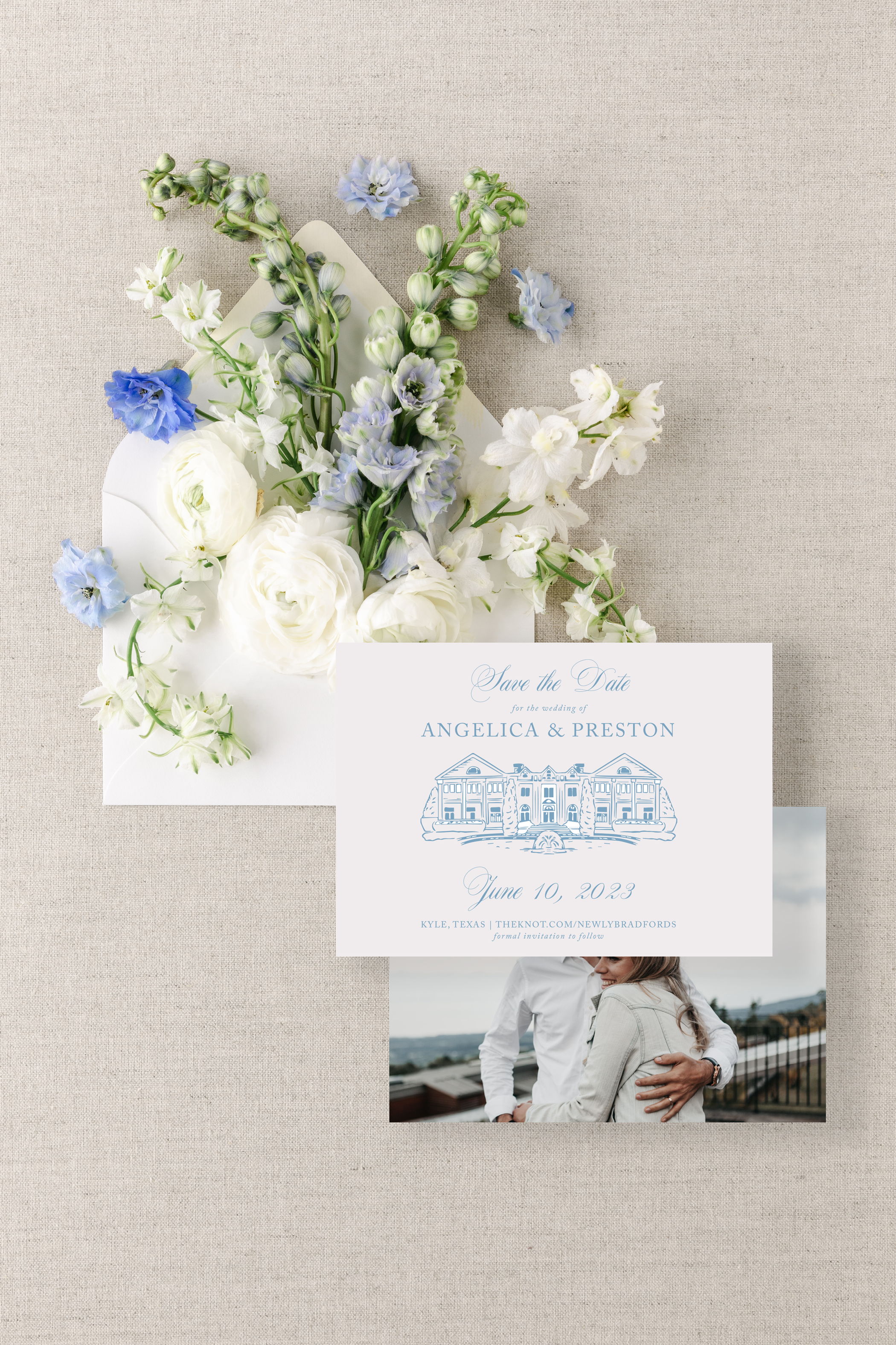 camille wedding venue save the date horizontal
