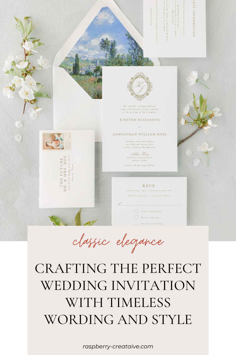crafting the perfect wedding invitation with timeless wording and style