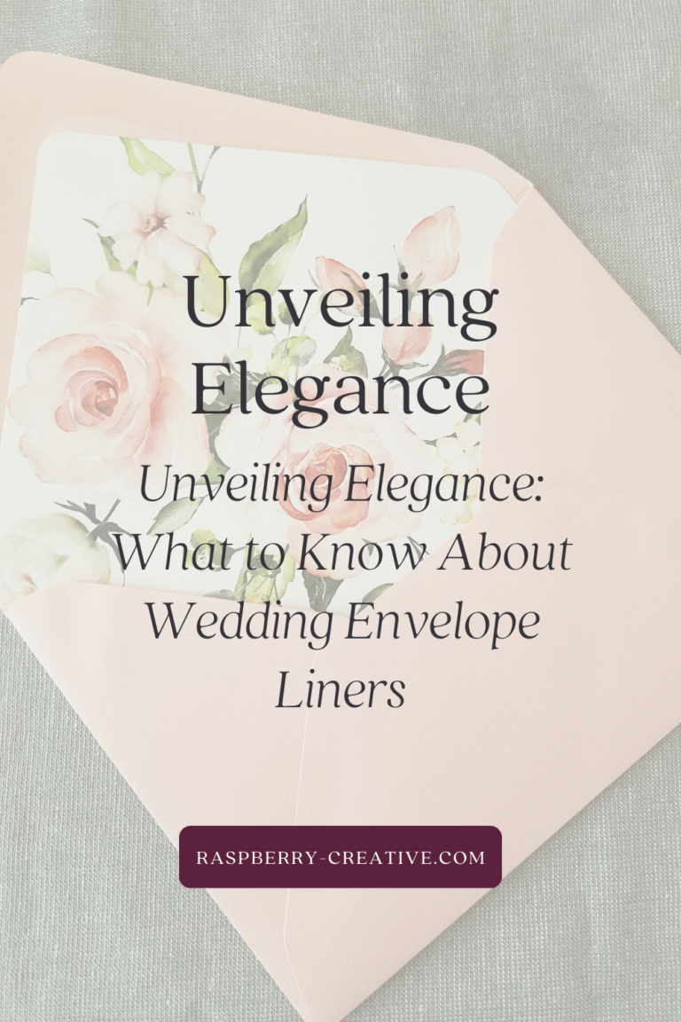 Unveiling Elegance: What to Know About Wedding Envelope Liners