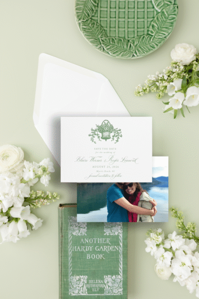 blaire old world bouquet save the date