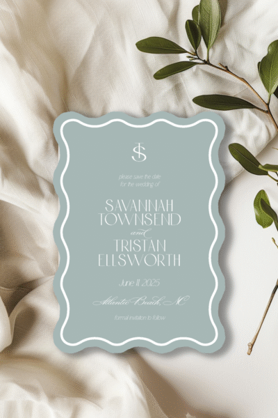 savanna nostaligic vertical wavy save the date