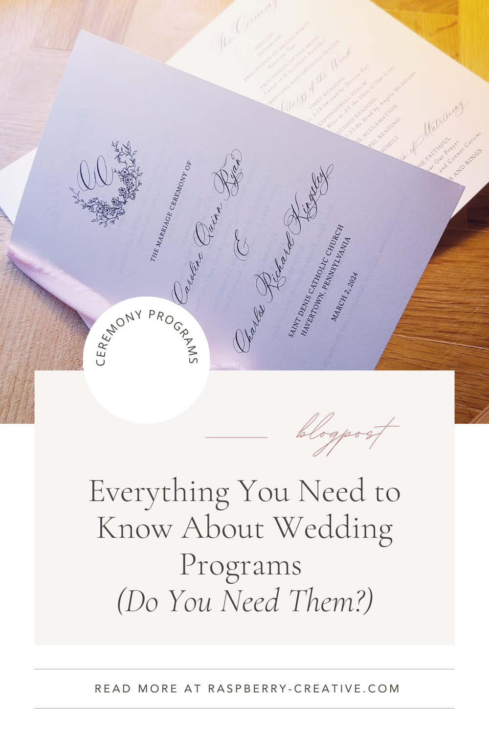 Everything You Need to Know About Wedding Programs (Do You Need Them?)