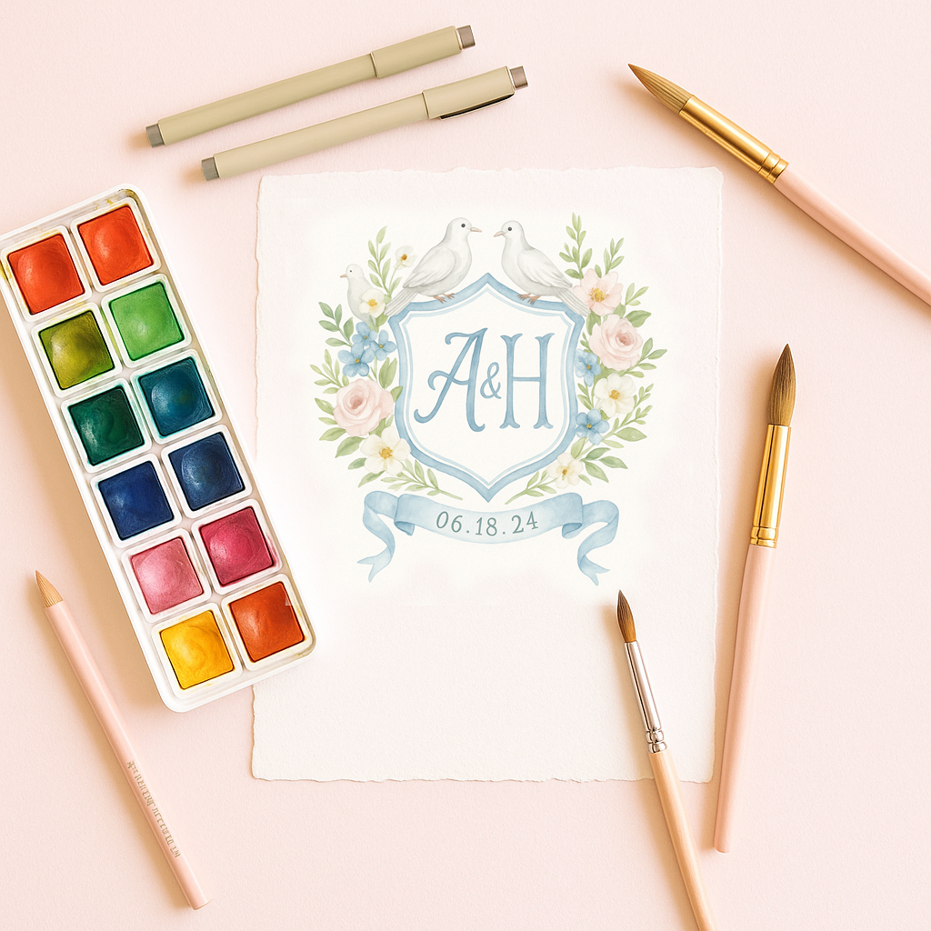 How to Include a Custom Wedding Crest in Your Stationery Suite
