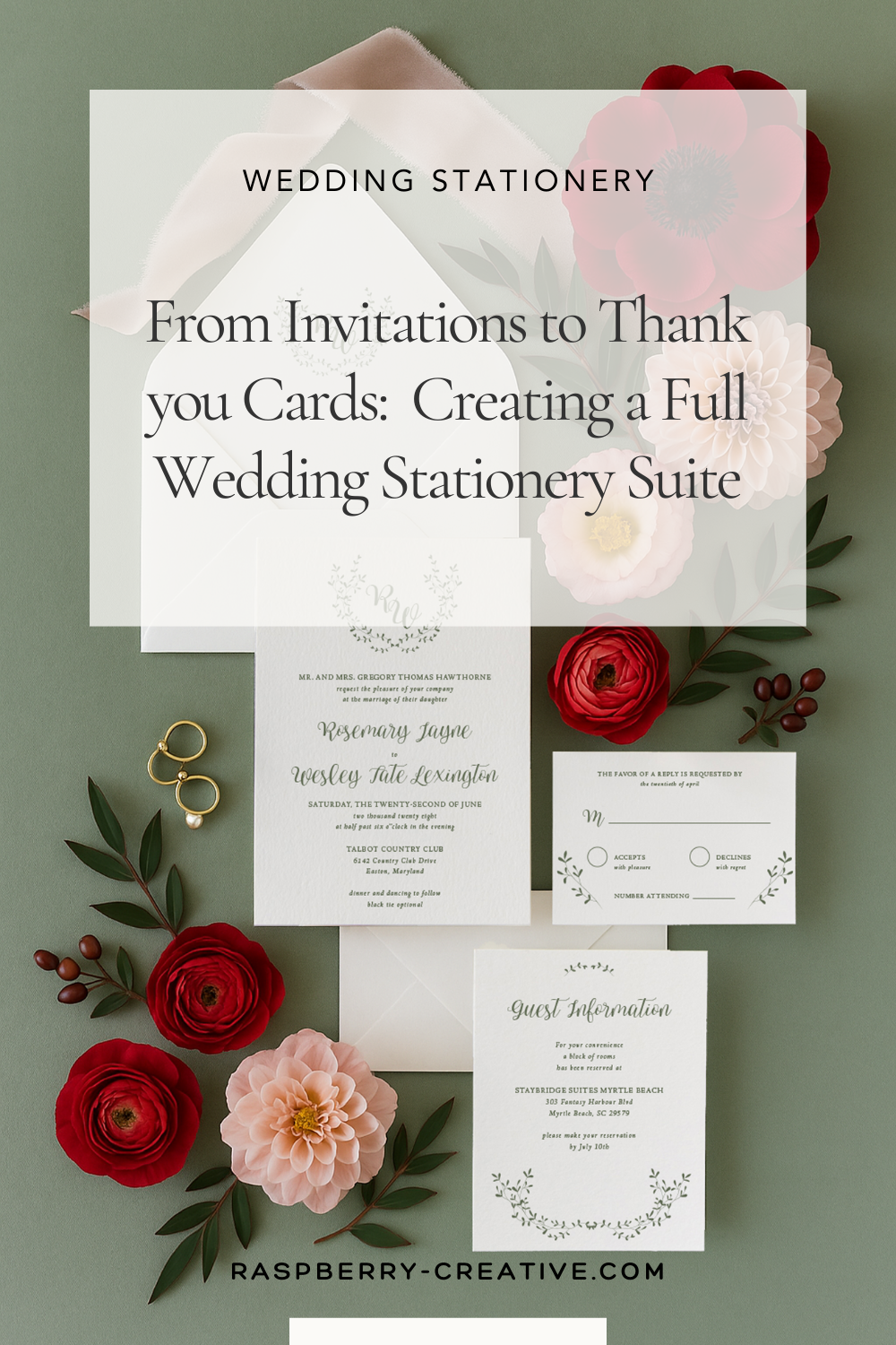 From Invitations to Thank you Cards: Creating a Full Wedding Stationery Suite