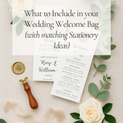 What to Include in your Wedding Welcome Bag (with matching Stationery Ideas)
