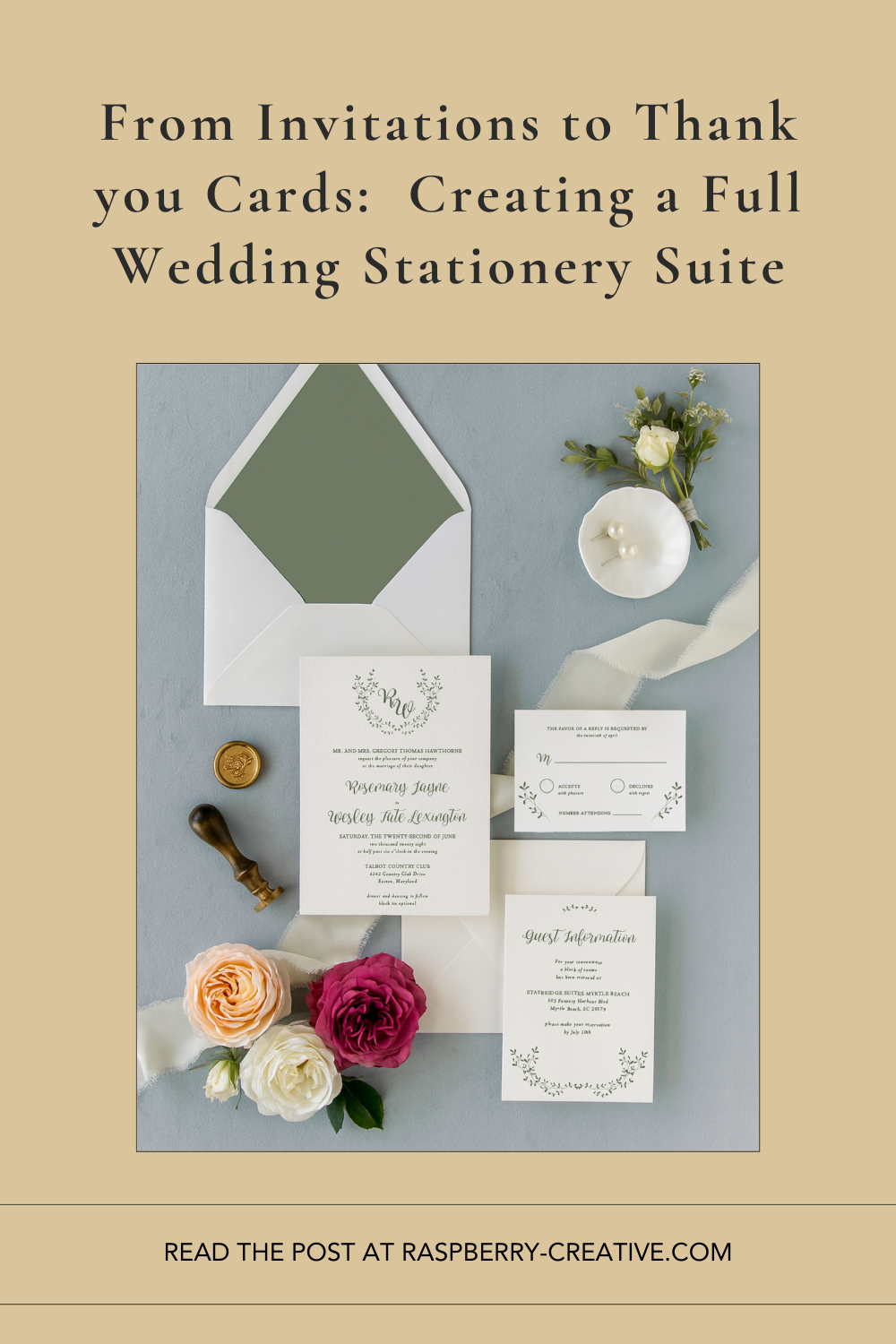 From Invitations to Thank you Cards: Creating a Full Wedding Stationery Suite