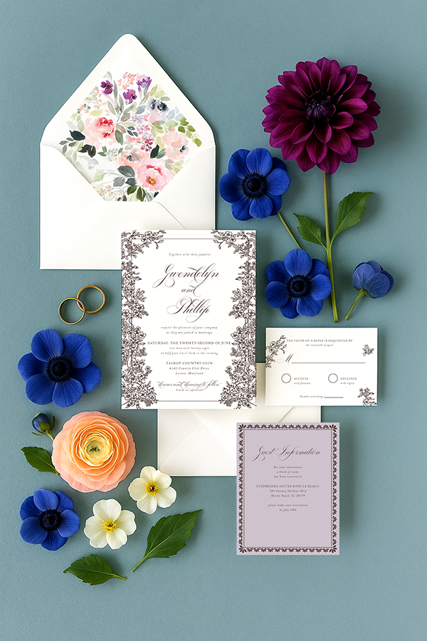 gwendolyn wedding invitaiton suite