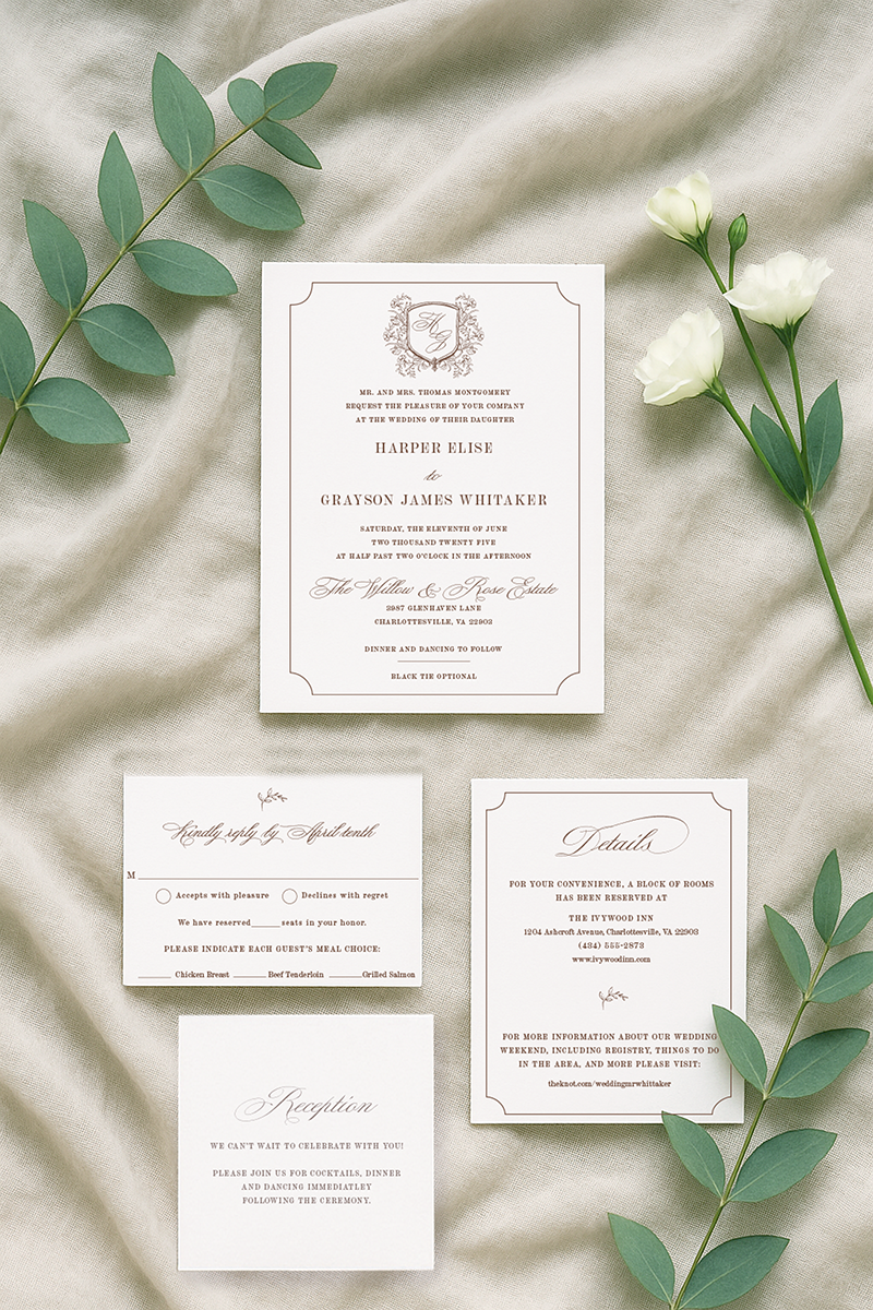the harper wedding invitation