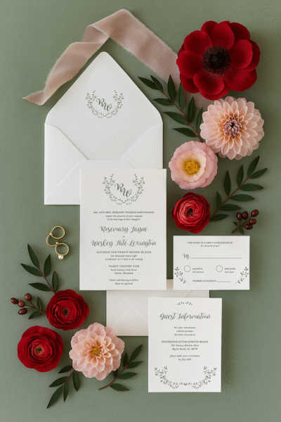 the rosemary wedding invitation