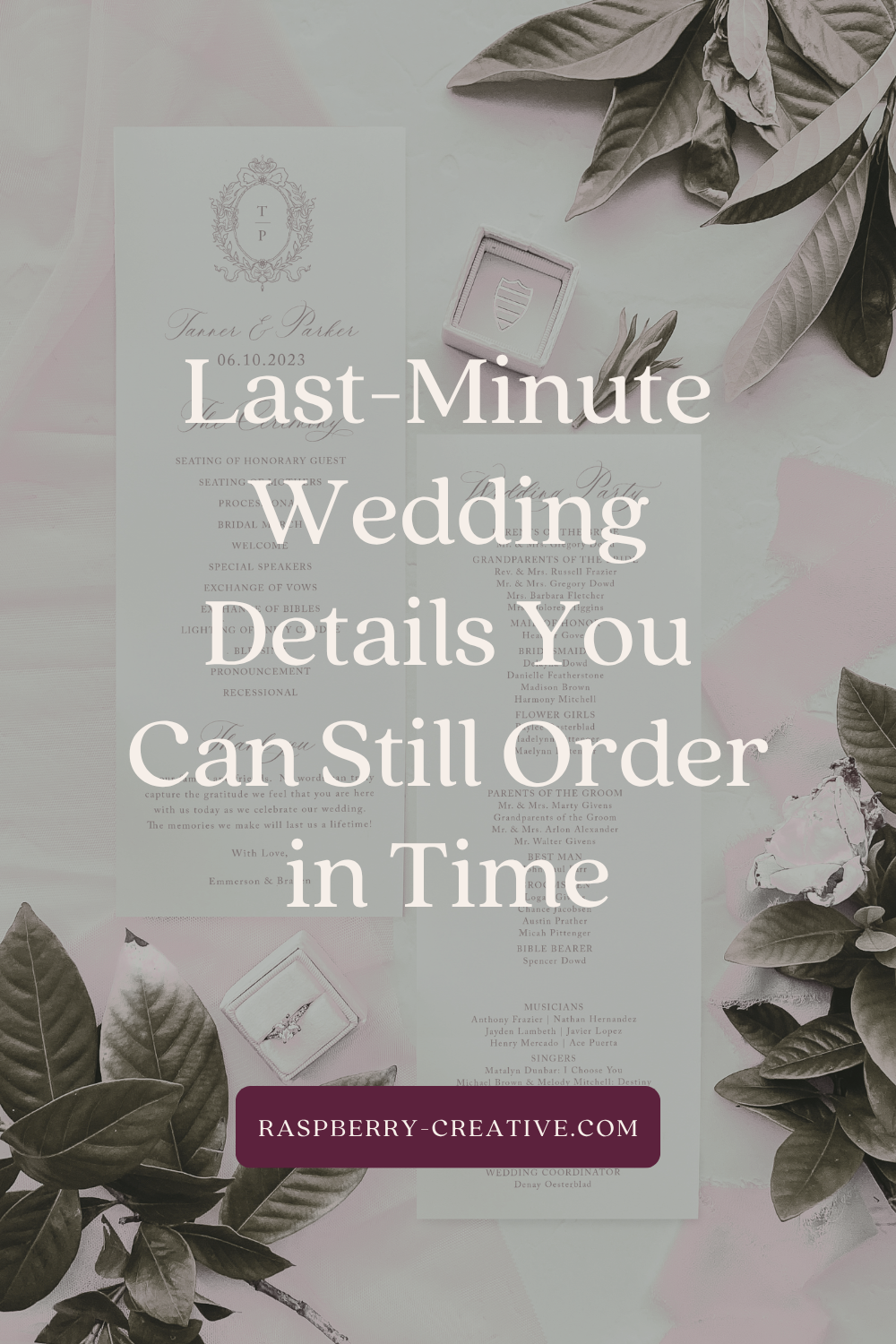 Last-Minute Wedding Details You Can Still Order in Time