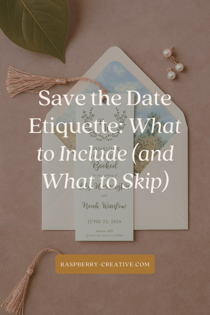 Save the Date Etiquette: What to Include (and What to Skip)