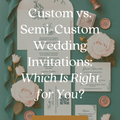 Custom vs. Semi-Custom Wedding Invitations: Which Is Right for You?
