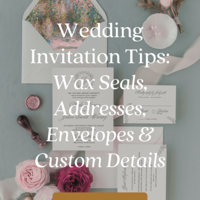 Wedding Invitation Tips: Wax Seals, Addresses, Envelopes & Custom Details
