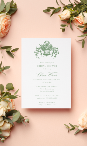 Blaire Old World Bridal SHower Invitation