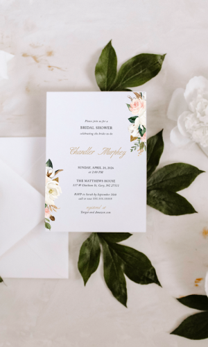 charmaine magnolia bridal shower invitation