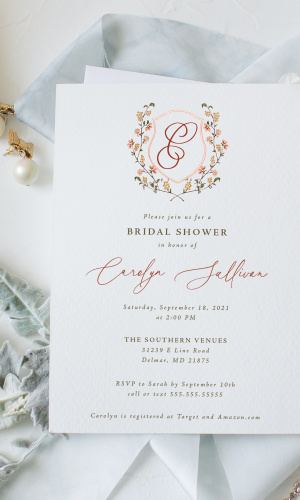 tatiana bridal shower invitation