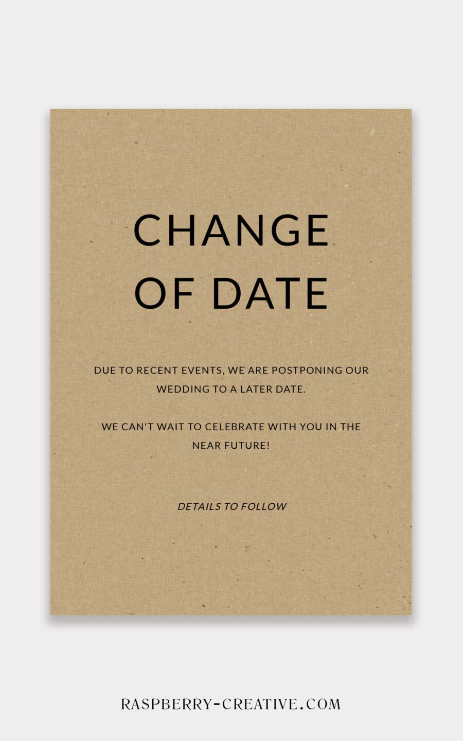Kraft Change of Date